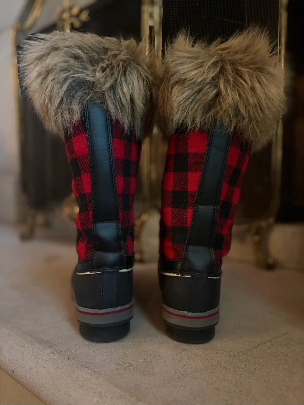 Women’s Buffalo Plaid Winter Boot NWOT